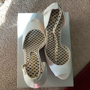 White Jessica Simpson Wedges